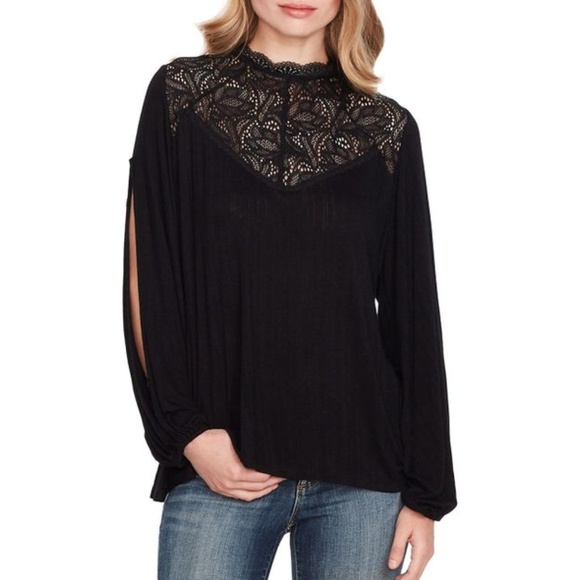 Jessica Simpson Tops - NWT Jessica Simpson black 'Maureen' mockneck top Jessica Simpson Tops - NWT Jessica Simpson black 'Maureen' mockneck top